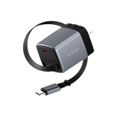OMI 45W GaN Charger with Retractable USB-C Cable