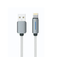 Logilink Usb To Lightning Nylon Fast Charging Data Cable With Light 1m (1 Year Warranty) White