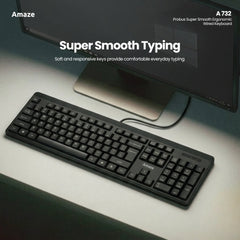 Probus Super Smooth Ergonomic Wired Keyboard – A732