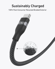 Anker USB-C to USB-C Cable (3 Ft / 6 ft, 240W, Upcycled-Braided)