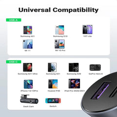 UGREEN Car Charger Fast 60W 2-Port 60980