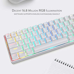 Redragon K530W RGB Draconic Wireless Mechanical Gaming Keyboard with Red Switches (White)