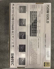 Sonic Power Supply E750 750 Watt 80+ Gold Full Modular