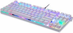 Motospeed Keyboard CK101 wired with Brown switches White