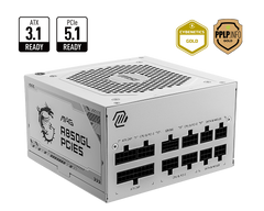 MSI Power Supply Mag A850GL PCIE 5 White 80 Plus Gold fully Modular