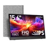 KOORUI E1512A 15.6 Inch FHD Portable Monitor | IPS | 1920×1080 | 60Hz | USB-C | HDMI 1.4 | FreeSync | HDR