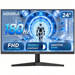 KOORUI G2412V 24 Inch FHD Gaming Monitor | VA Panel | 180Hz | 1ms | 3000:1 Contrast | FreeSync