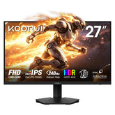 KOORUI G2711X 27 Inch 240hz Gaming Monitor FHD 1080p, IPS Panel, 1ms Response Time, Adaptive sync 3-Sided Frameless,Ultra Slim,VESA,DP HDMI