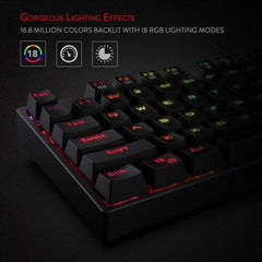 Redragon K582 SURARA RGB LED Backlit Mechanical Gaming Keyboard (Black)