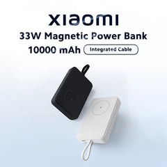 MI Power Bank 10000MAH 33W Magnetic Wireless with Integrated Cable White