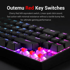 Redragon K599 KRS DEIMOS RGB Wireless Mechanical Gaming Keyboard with Red Switches (Black)