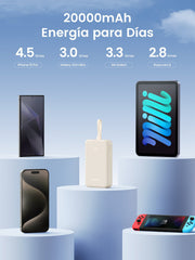 UGREEN 20000MAH Integrated Cable Power Bank 35340