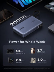 UGREEN 20000MAH 145W Integrated Cable Power Bank 55992B