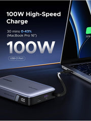 UGREEN 20000MAH 145W Integrated Cable Power Bank 55992B