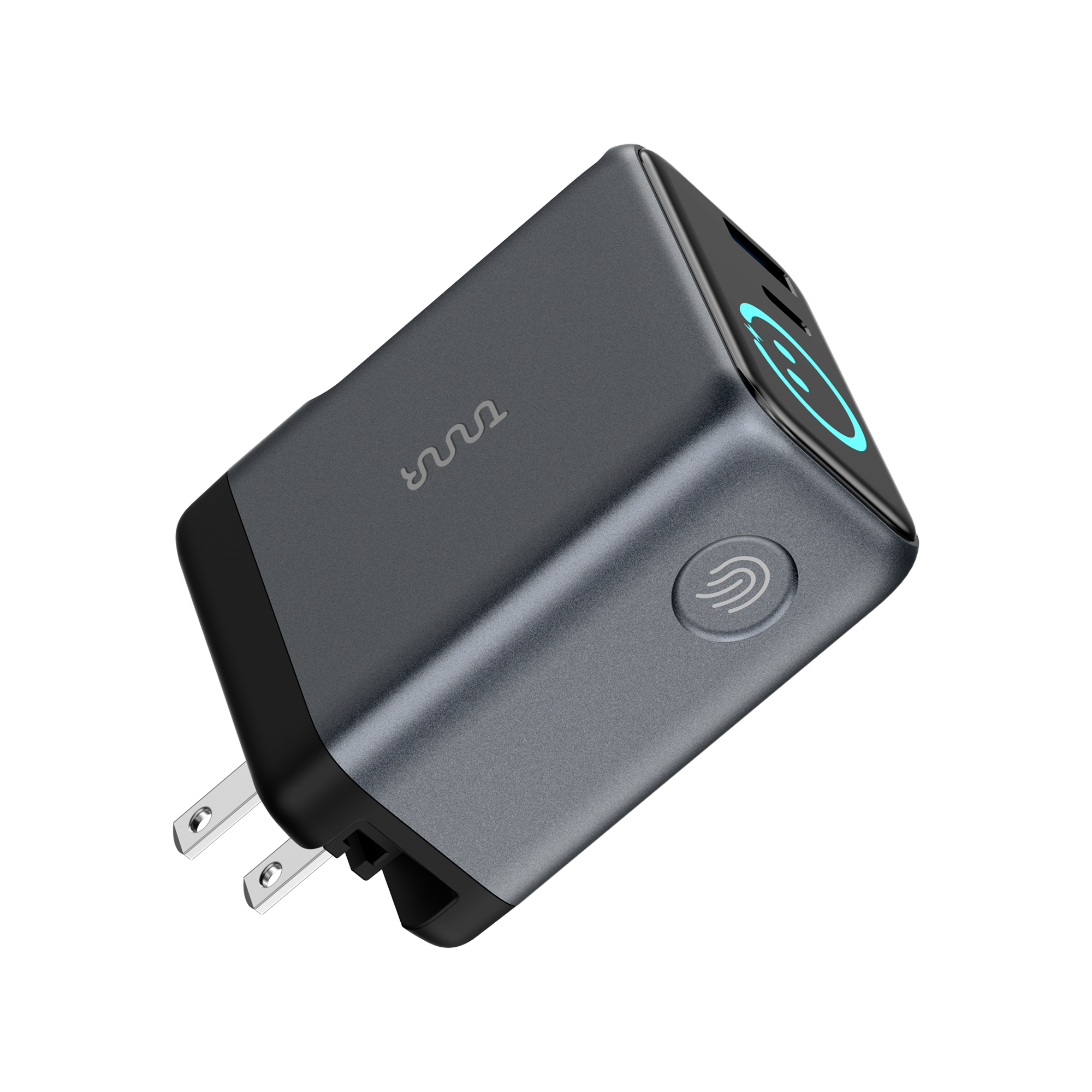 OMI 70W GaN Charger (Interactive Display &  Retractable USB-C Cable)