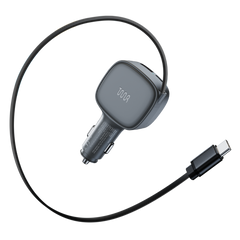OMI 81W PD Car Charger with Retractable USB-C Cable