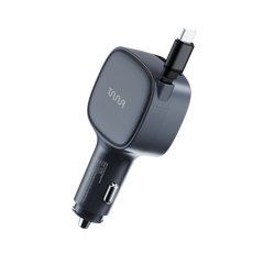 OMI 81W PD Car Charger with Retractable USB-C Cable