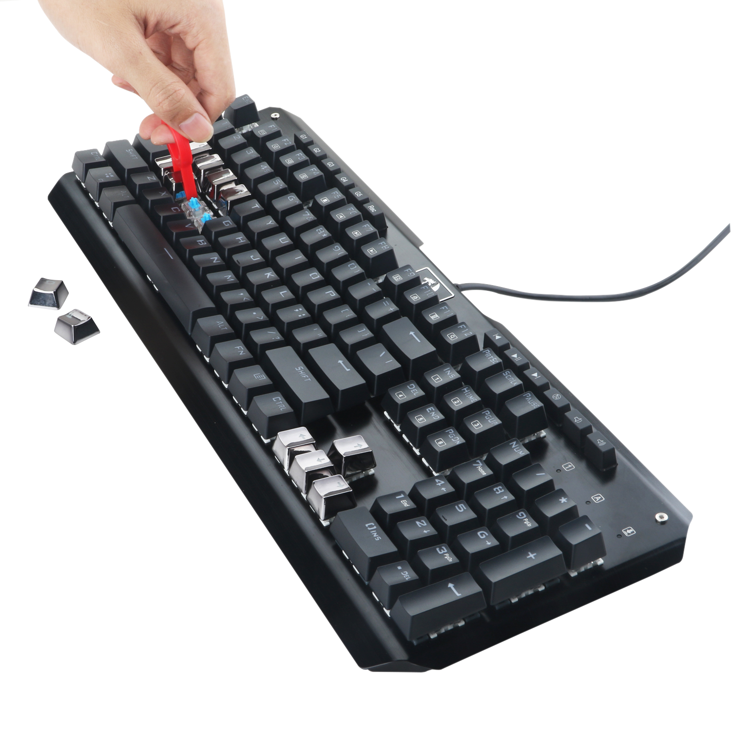 Redragon A103GR 12 Chrome Keycaps MX Style with Key Puller