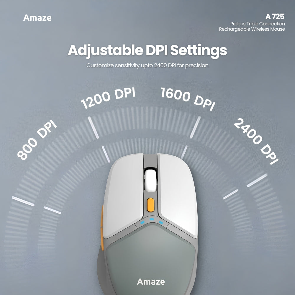 Probus Triple Connection Rechargeable Wireless Mouse – A725