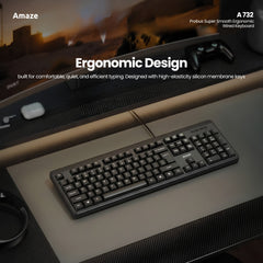 Probus Super Smooth Ergonomic Wired Keyboard – A732