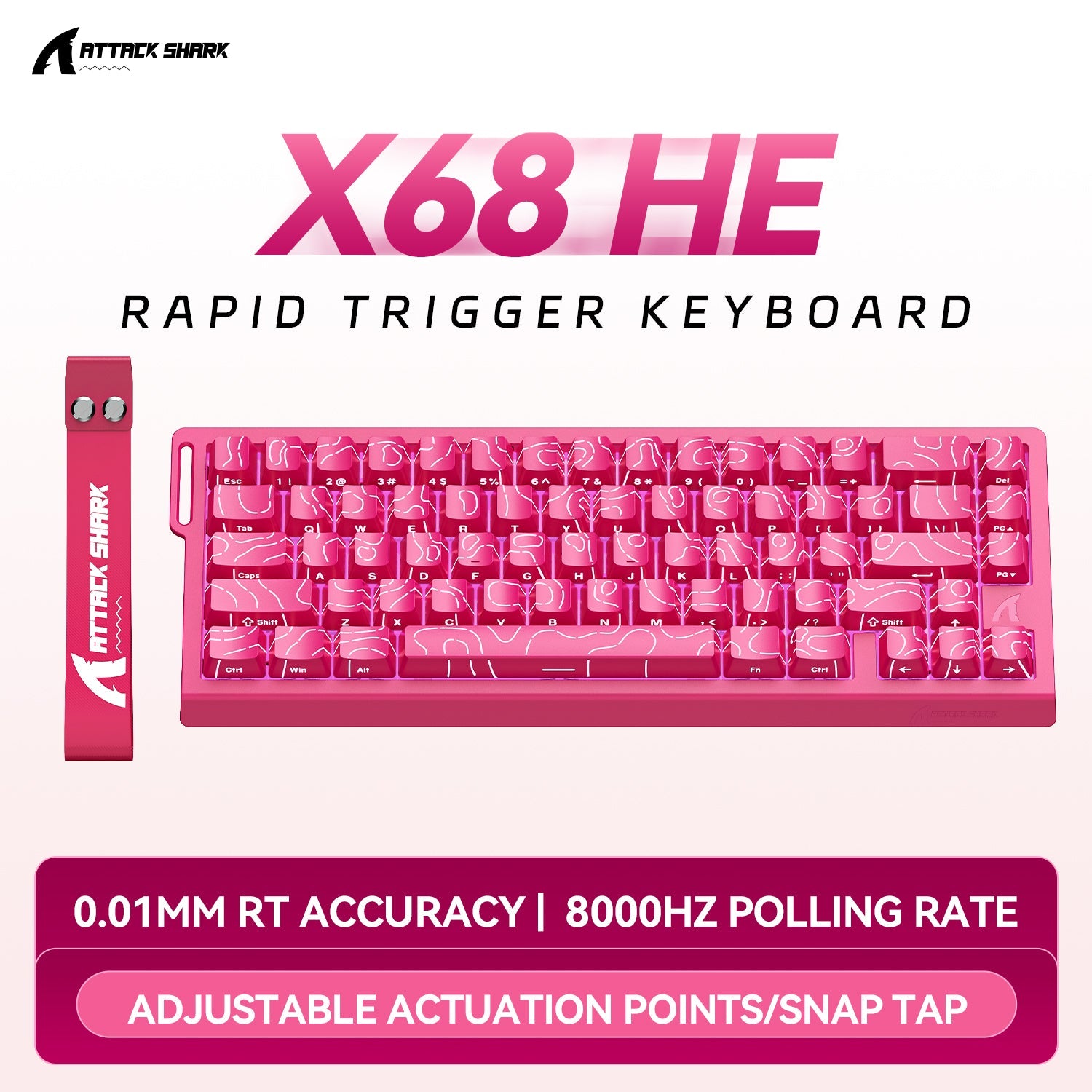 ATTACK SHARK X68 HE Rapid Trigger Keyboard Magnetic Switch
