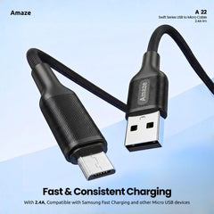 Swift Series USB to Micro Cable 2.4A 1M – A22