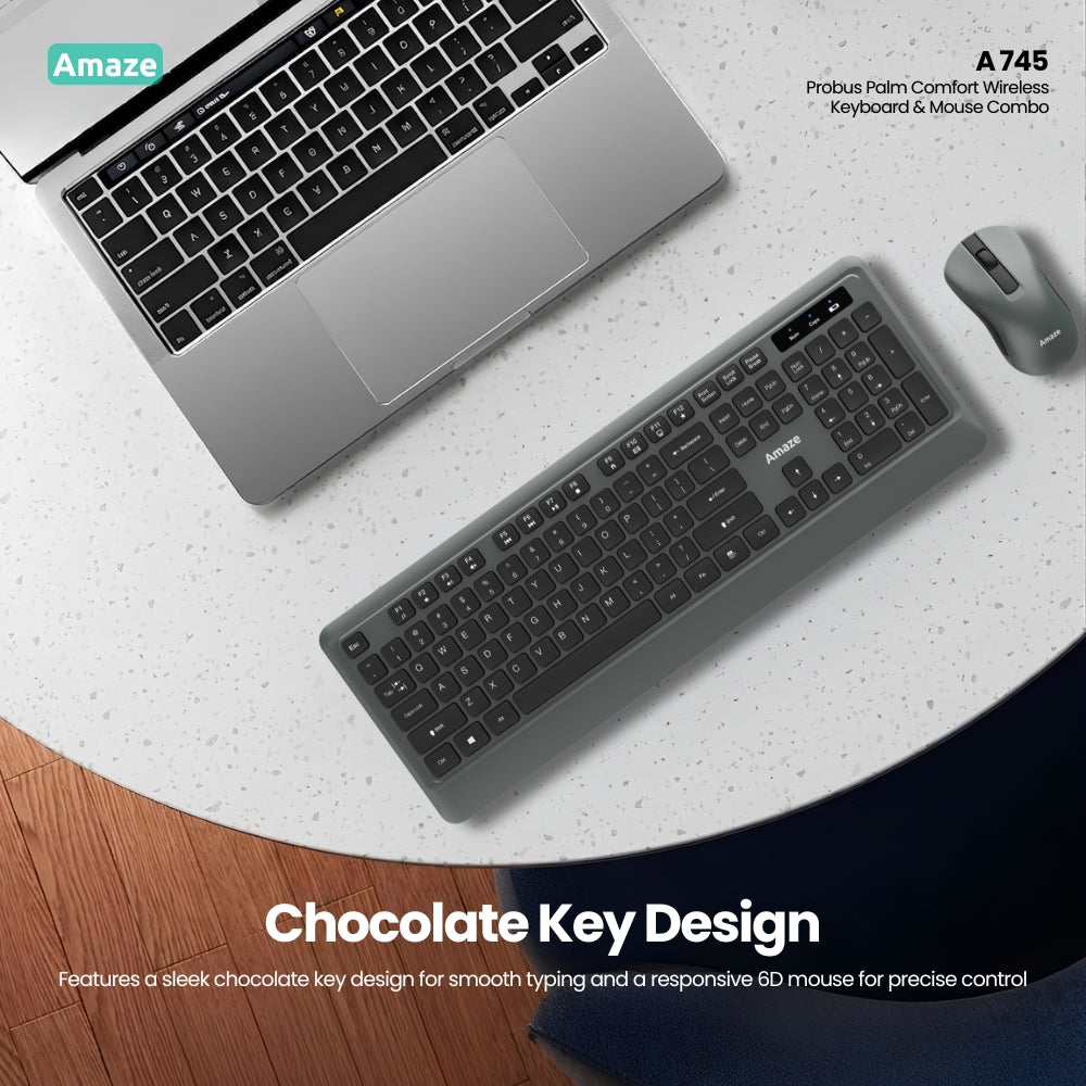 Probus Palm Comfort Wireless Keyboard & Mouse Combo – A745