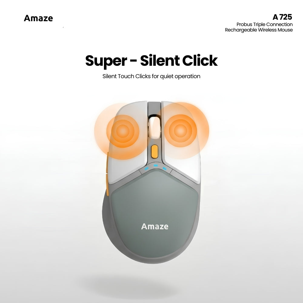 Probus Triple Connection Rechargeable Wireless Mouse – A725