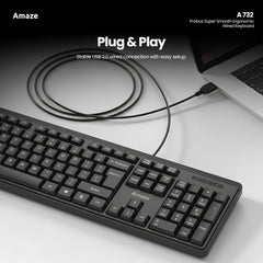 Probus Super Smooth Ergonomic Wired Keyboard – A732