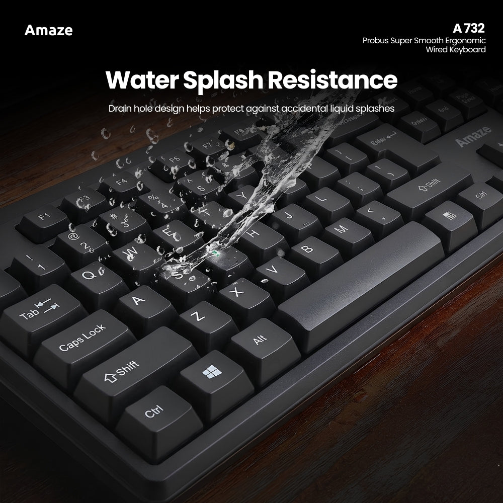 Probus Super Smooth Ergonomic Wired Keyboard – A732
