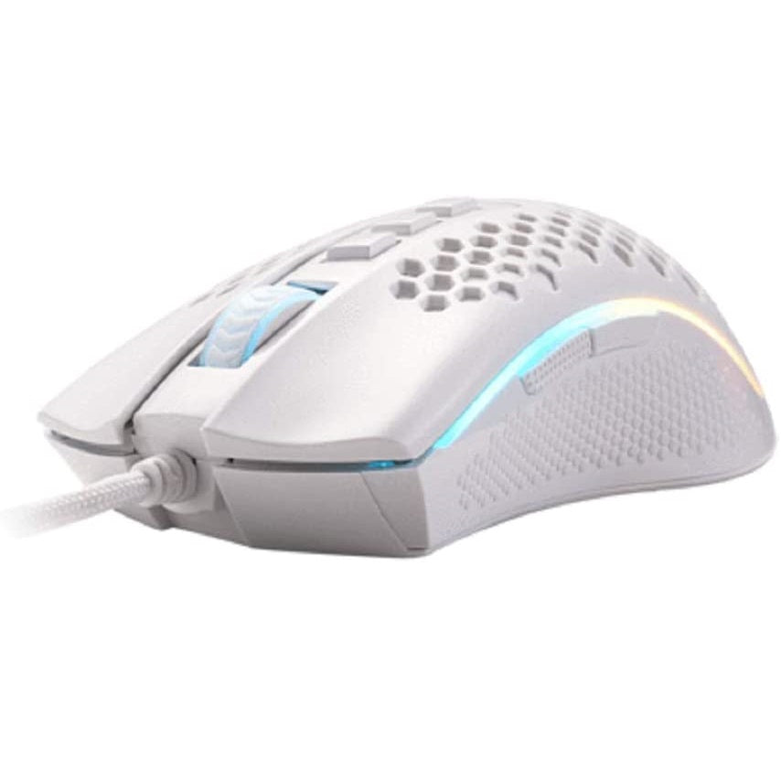 Redragon M808W STORM LUNAR Lightweight RGB Gaming Mouse, 12400 DPI (White)