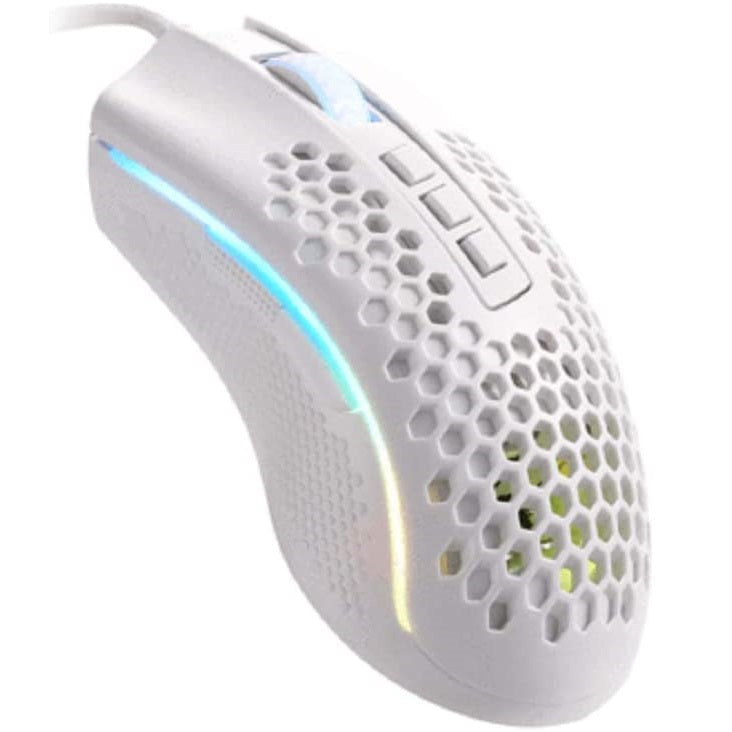 Redragon M808W STORM LUNAR Lightweight RGB Gaming Mouse, 12400 DPI (White)
