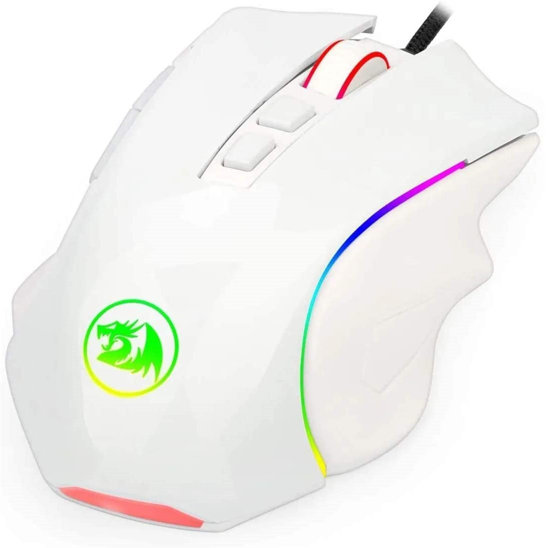 Redragon M607W GRIFFIN RGB Gaming Mouse, 7200 DPI (White)