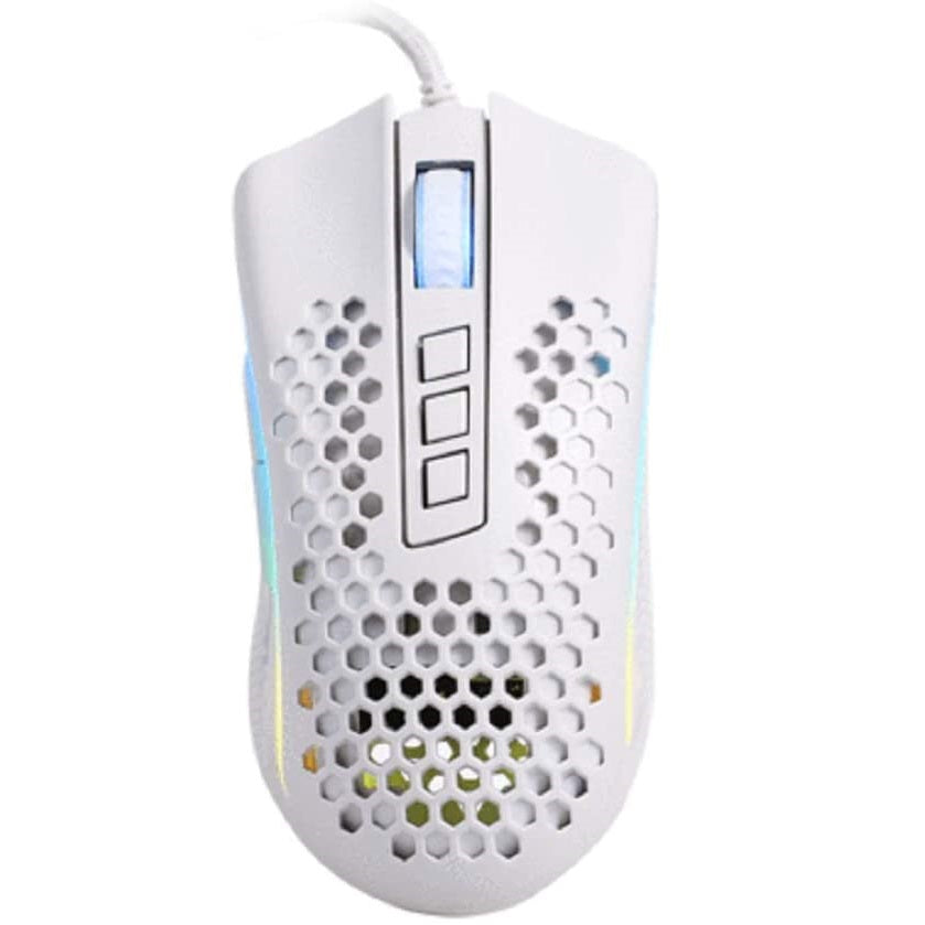 Redragon M808W STORM LUNAR Lightweight RGB Gaming Mouse, 12400 DPI (White)