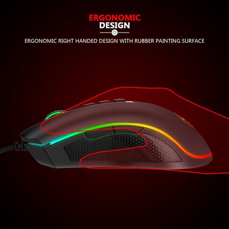 Redragon M711-FPS RGB COBRA Gaming Mouse with 16.8 Million, 24,000 DPI, (Black)