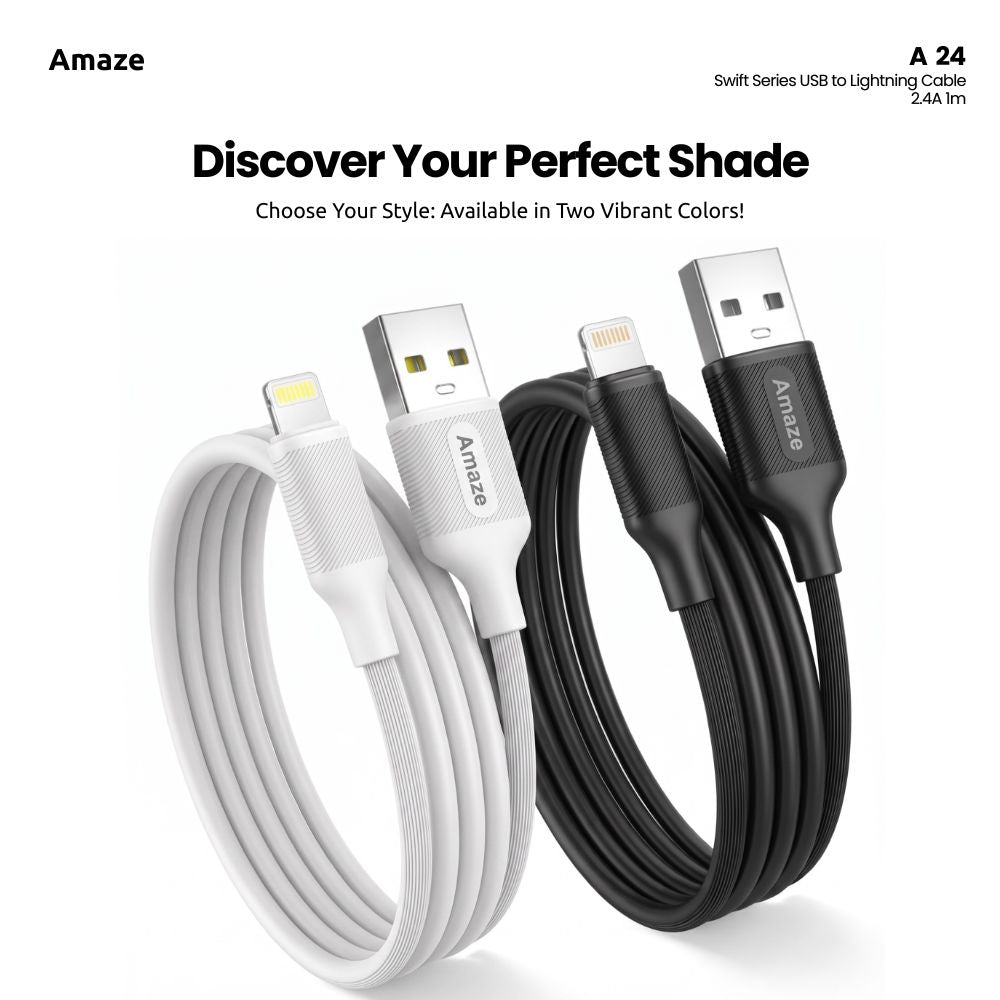 Swift Series USB to Lightning Cable 2.4A 1M – A24