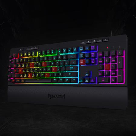 Redragon K512 SHIVA RGB Backlit Membrane Gaming Keyboard (Black)