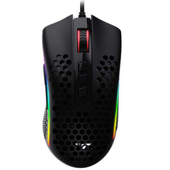 Redragon M808 STORM LUNAR Lightweight RGB Gaming Mouse, 12400 DPI (Black)