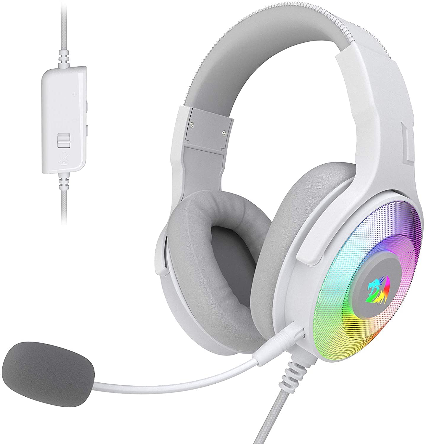 Redragon H350W PANDORA RGB USB Gaming Headset (White)