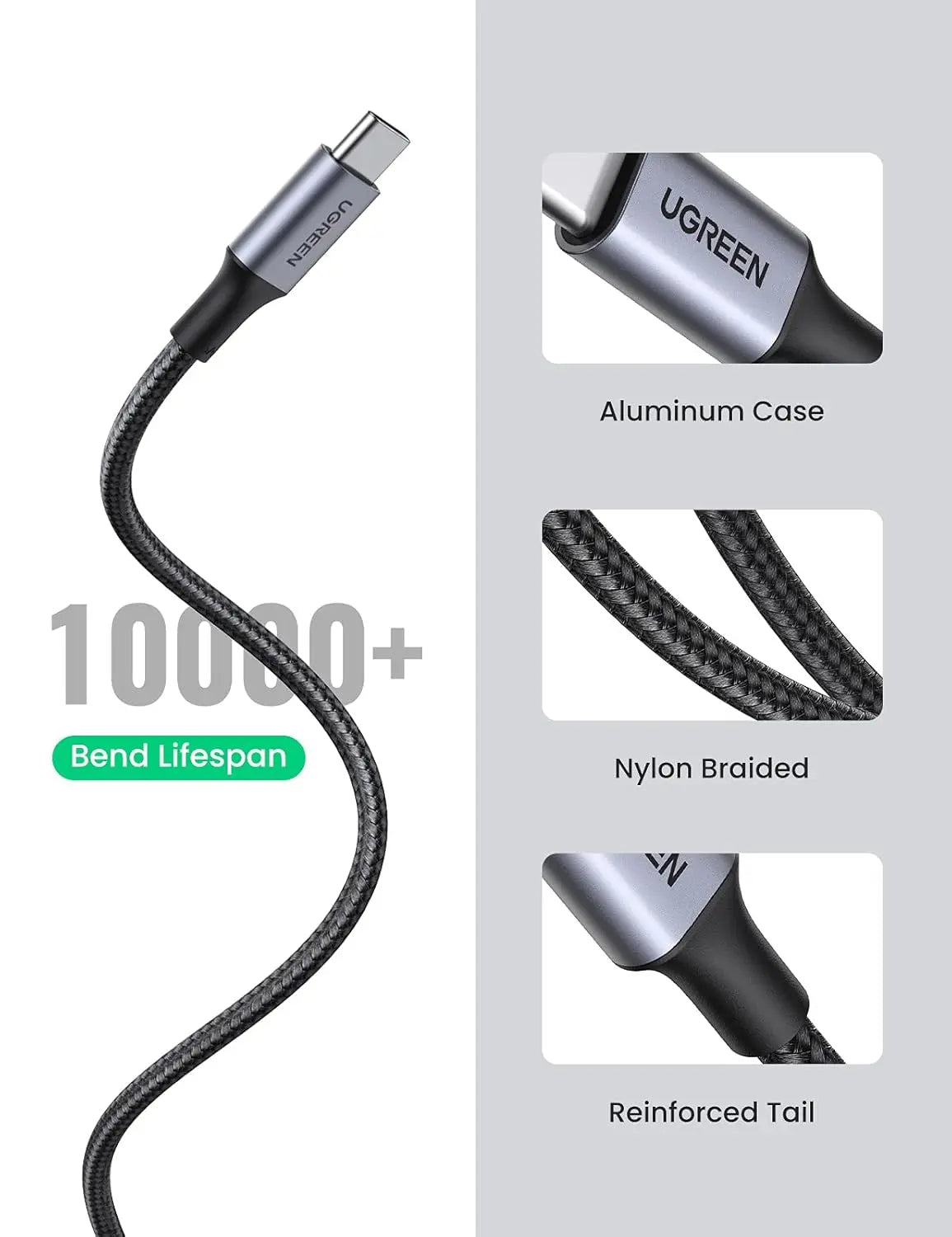 UGREEN 1M Braided Atoc Cable 60126