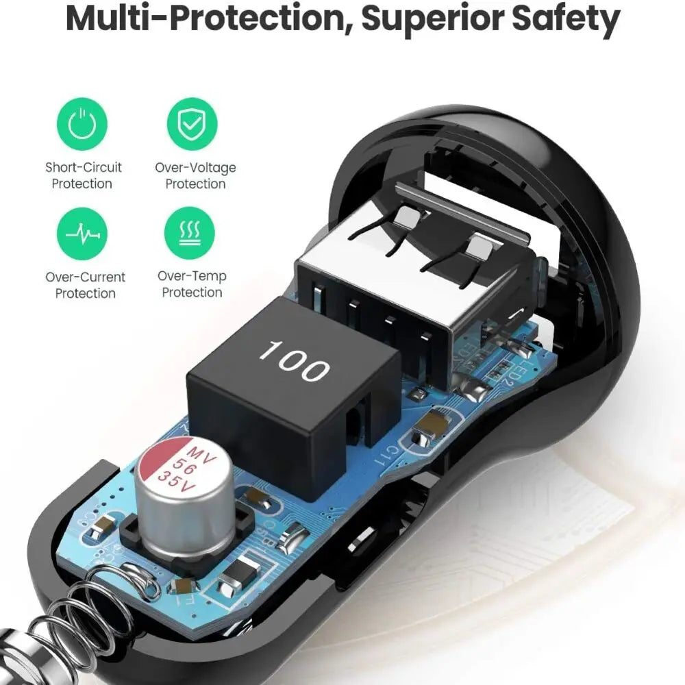 UGREEN 24W Dual USB Car Charger 50875