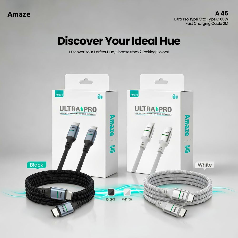 Ultra Pro Type C to Type C 60W Fast Charging Cable 2M – A45