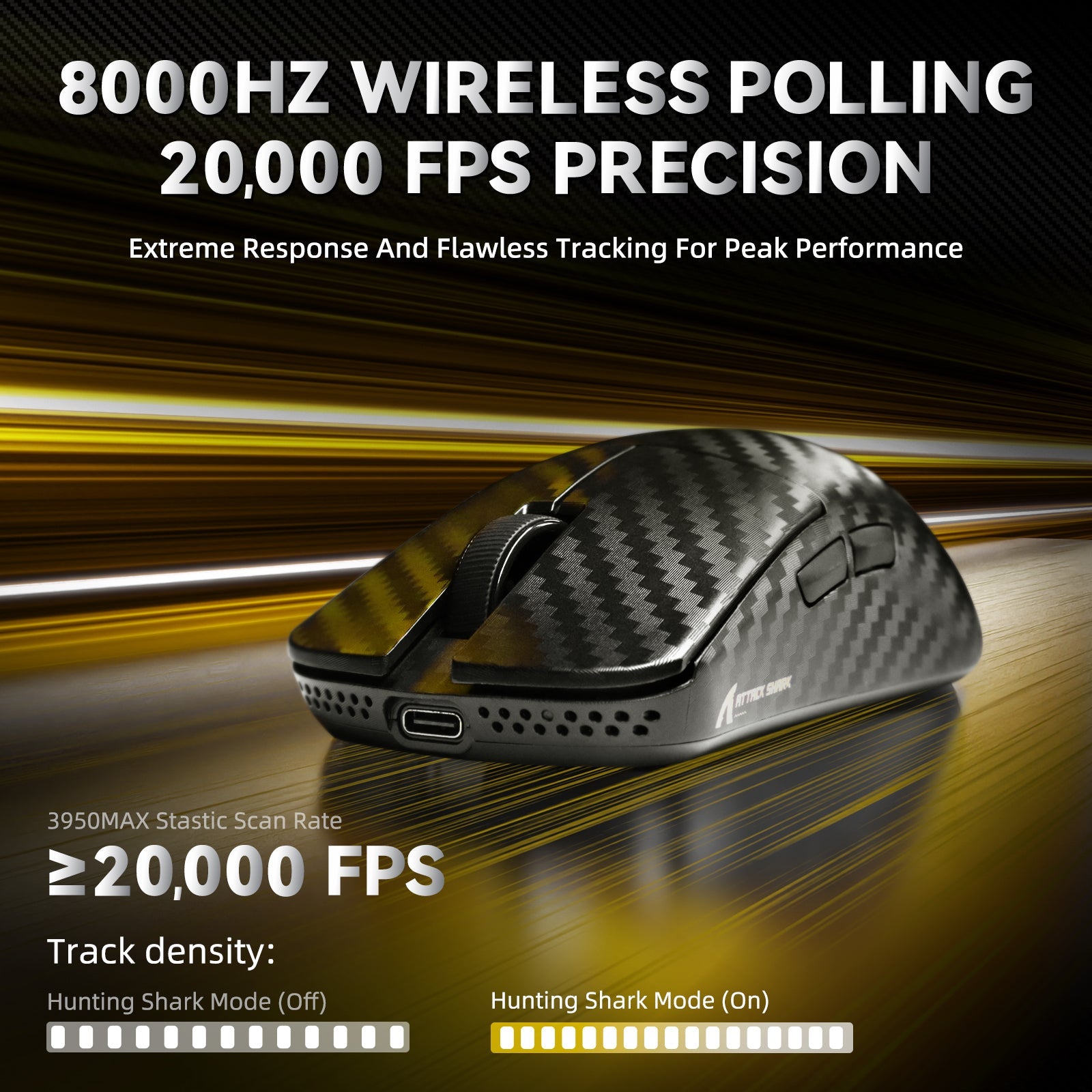 ATTACK SHARK R11 ULTRA Carbon Fiber Wireless 8K Gaming Mouse price in pakistan