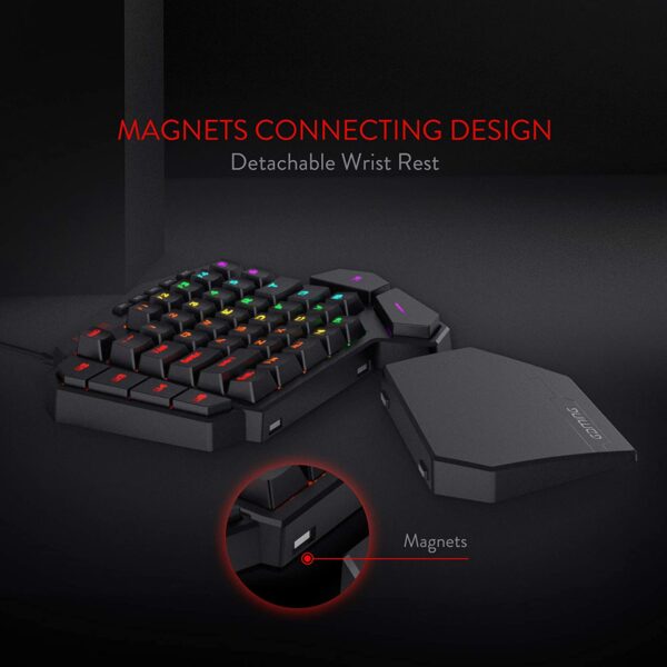 Redragon K585-BA RGB One-Handed Gaming Keyboard & M721-Pro RGB Gaming Mouse Combo Set (2 in 1)