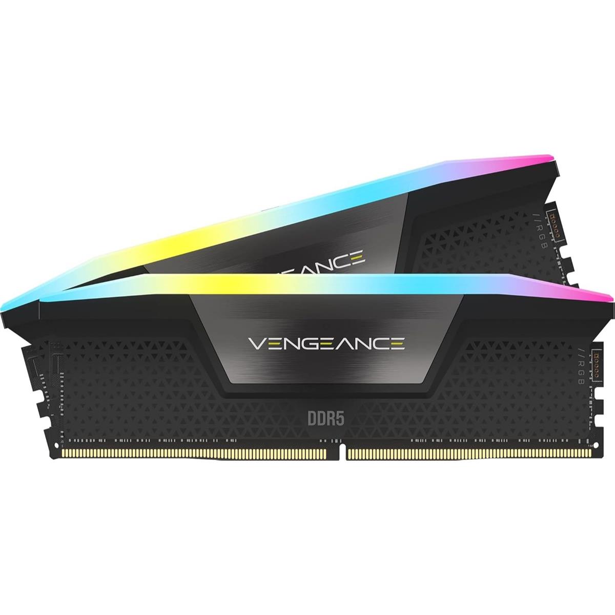 Corsair Ram Desktop Vengeance 96GB 48x2 5600mhz RGB DDR5 CL40 Black
