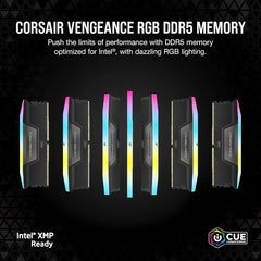 Corsair Ram Desktop Vengeance 96GB 48x2 5600mhz RGB DDR5 CL40 Black