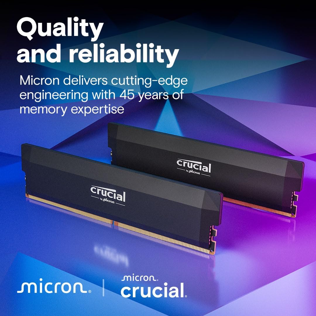 Crucial Ram Desktop Pro Series 64GB (2x32GB) 6000MHZ DDR5