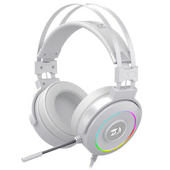 Redragon H320W LAMIA 2 RGB 7.1 Gaming Headset with Noise-Cancellation (White)