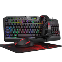 Redragon S101-BA-2 Wired Gaming Keyboard, Mouse, Headset, Mousepad Combo Set (4 in 1)