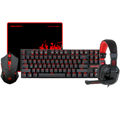 Redragon K552-BB Keyboard, M601 Mouse, P001 Mousepad and H120 Headset Combo Set (4 in 1)
